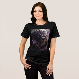 T-shirt En Tri-matière Dragon de l'ombre dans la forêt crépusculaire