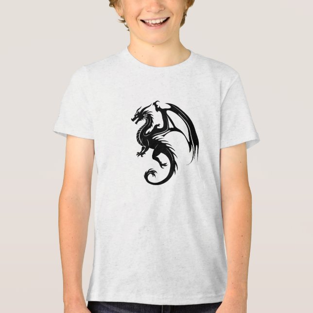 T-shirt En Tri-matière dragon noir (Recto)