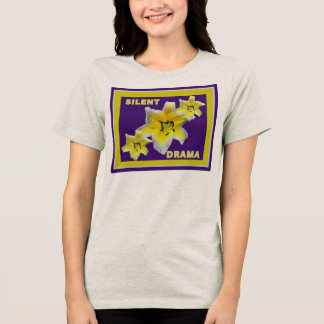 T-shirt En Tri-matière Drame Silencieux Fleur de Lys Jaune Clair Drôle 