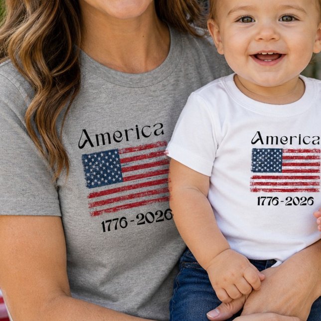 T-shirt En Tri-matière Drapeau américain 1776 à 2026 États-Unis 250e anni (Créateur téléchargé)
