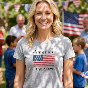 T-shirt En Tri-matière Drapeau américain 1776 à 2026 États-Unis 250e anni