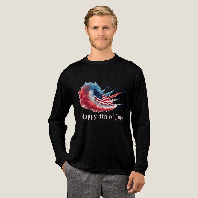 T-shirt En Tri-matière Drapeau américain, 4 juillet (Recto complet)
