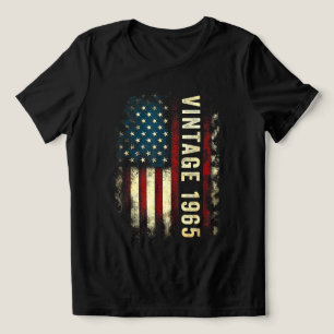 T-shirt En Tri-matière Drapeau américain vintage 1965 60 ans 60e annivers