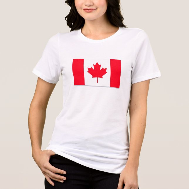 T-shirt En Tri-matière Drapeau canadien. CANADA. T-Shirt Tri-Blend (Recto)