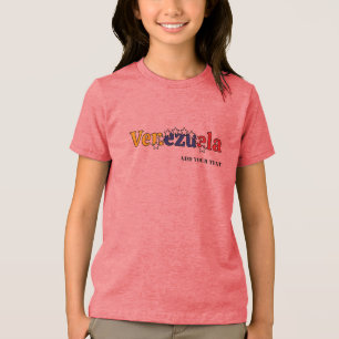 T-shirt En Tri-matière drapeau cool de pays personnaliser enfant rose vén