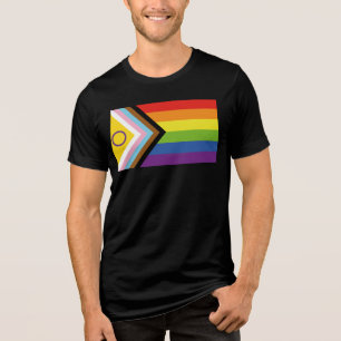 T-shirt En Tri-matière Drapeau de fierté intersexe de SlipperyJoe's fond