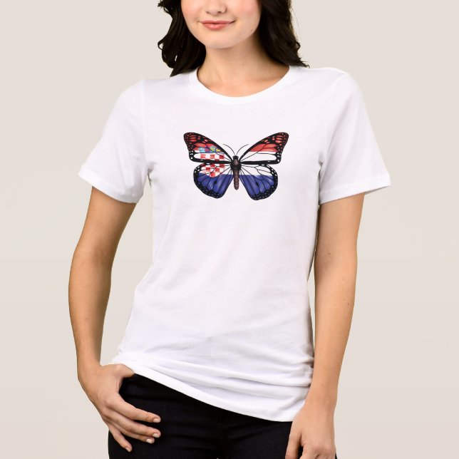 T-shirt En Tri-matière Drapeau de la monarque papillon croate (Recto)