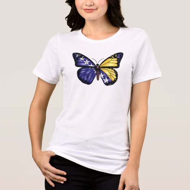 T-shirt En Tri-matière Drapeau monarque papillon de Bosnie (Recto)