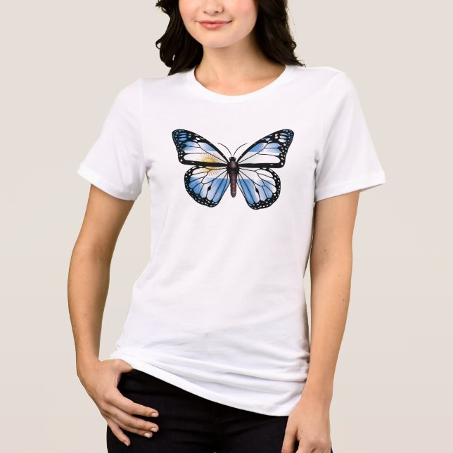 T-shirt En Tri-matière Drapeau papillon monarque d'Argentine (Recto)
