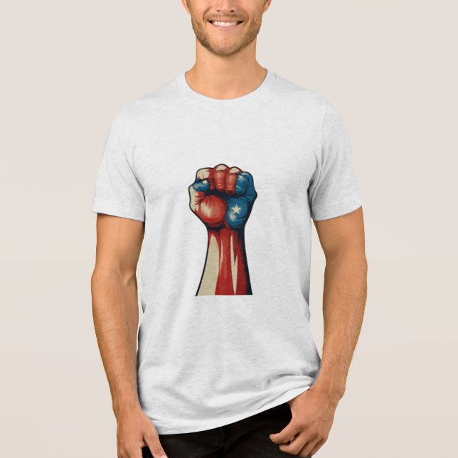 T-shirt En Tri-matière Drapeau patriotique et coeur (Recto)
