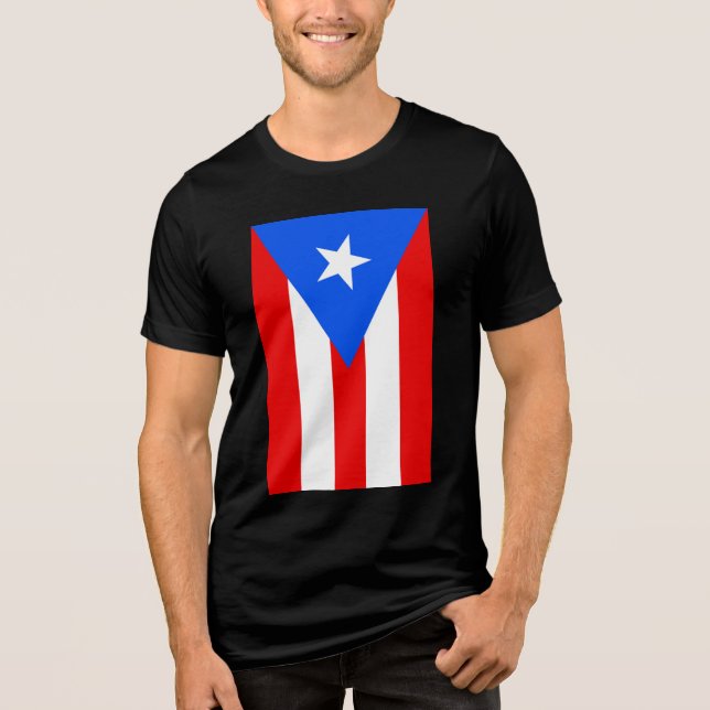 T-shirt En Tri-matière Drapeau Porto Rico (Recto)