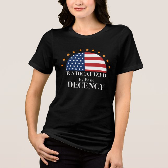 T-shirt En Tri-matière Drapeau Radical par Basic Decency USA (Recto)