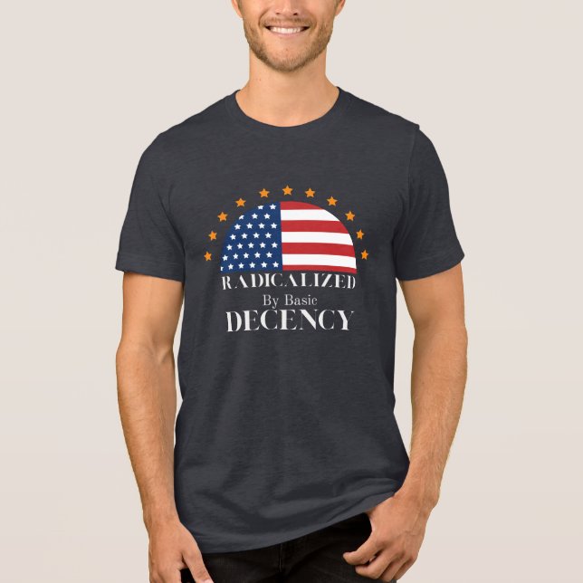 T-shirt En Tri-matière Drapeau Radical par Basic Decency USA (Recto)
