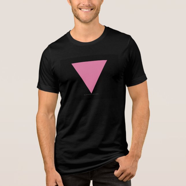 T-shirt En Tri-matière Drapeau triangle rose de SlipperyJoe drapeau rose  (Recto)