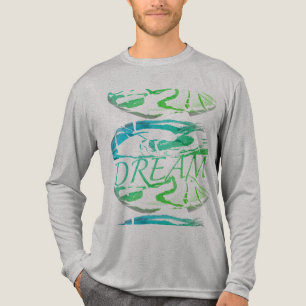 T-shirt En Tri-matière "Dream" Aqua Light Green Inspirational Abstrait