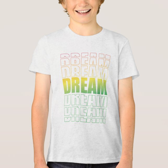 T-shirt En Tri-matière Dream Typography – Gradient Aesthetic Motivational (Recto)