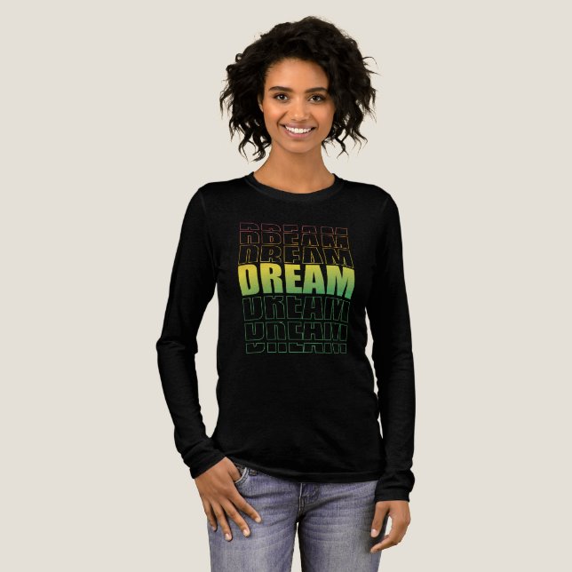 T-shirt En Tri-matière Dream Typography – Gradient Aesthetic Motivational (Recto complet)