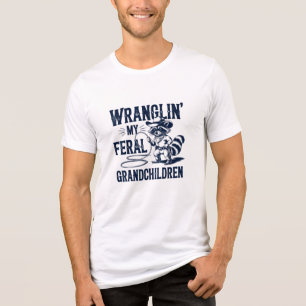 T-shirt En Tri-matière Dressant Mes Petits-Enfants Féraux Cowboy Raton La