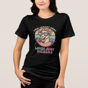 T-shirt En Tri-matière Drôle Cette Chèvre de Gorge Aime les Saucisses Jut