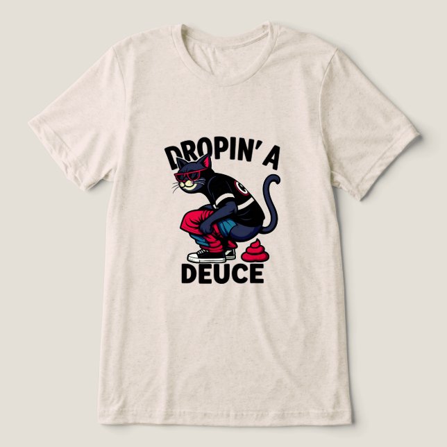 T-shirt En Tri-matière Drôle crapage de chat (Design Recto)