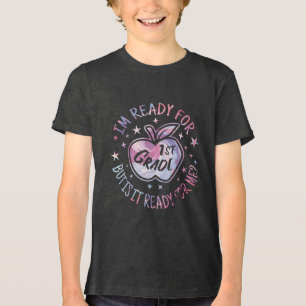 T-shirt En Tri-matière Drôle de 1re année Galaxie Pomme Retour à l'école