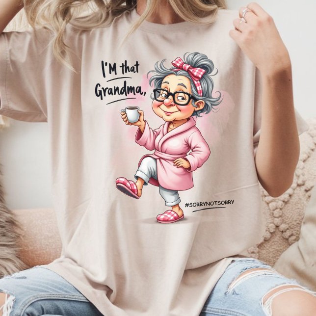 T-shirt En Tri-matière Drôle Désolée Pas Désolée Mémé (Créateur téléchargé)