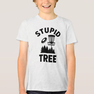 T-shirt En Tri-matière Drôle Disque Golf Devis Stupid Tree