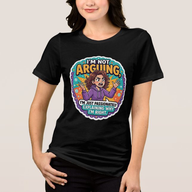 T-shirt En Tri-matière Drôle Drôle Je ne discute pas  (Recto)