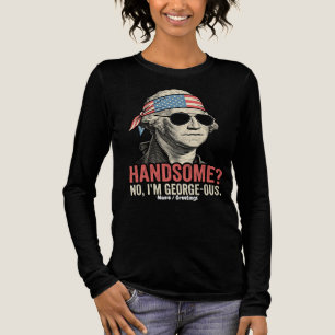T-shirt En Tri-matière Drôle George Washington George-issime Rétro Patrio