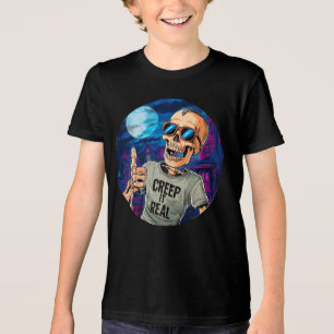 T-shirt En Tri-matière Drôle Halloween Squelette Creep It Real