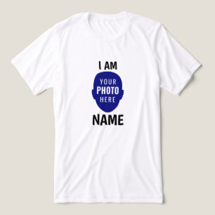 T-shirt En Tri-matière Drôle Je Suis Photo Personnalisée Visage et Nom Pe