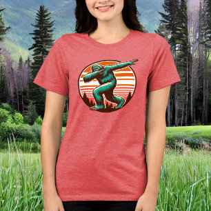 T-shirt En Tri-matière Drôle Sasquatch Bigfoot Dabbing Personnalisé