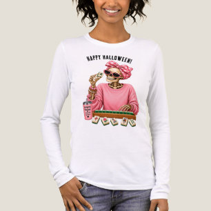 T-shirt En Tri-matière Drôle Squelette Mahjong Halloween