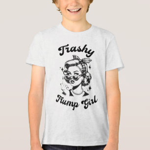 T-shirt En Tri-matière Drôle Trashy Trump Girl _1
