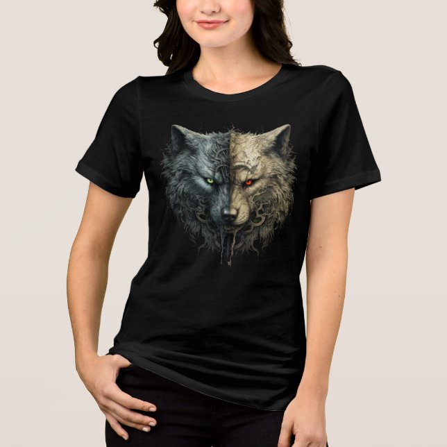 T-shirt En Tri-matière Dual Wolf Spirits (Recto)