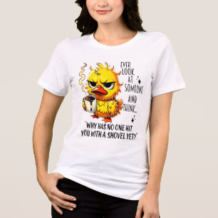 T-shirt En Tri-matière Duck Regarde Quelqu'Un Et Pense Pourquoi T'A Touch