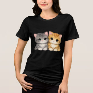 T-shirt En Tri-matière Duo de chatons mignons