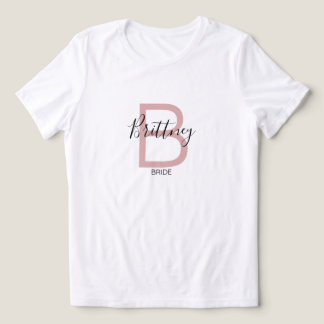 T-shirt En Tri-matière Dusty Pink Bride Monogram