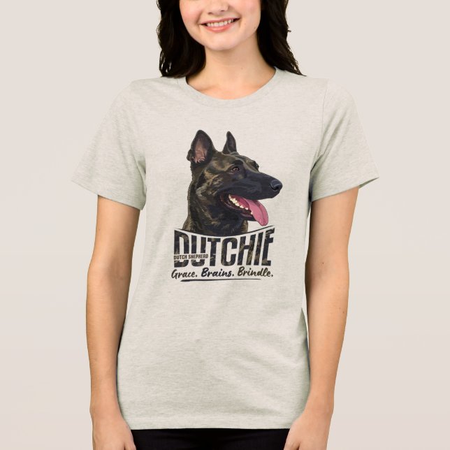 T-shirt En Tri-matière Dutch Shepherd -Hollandse Herdershond (Recto)