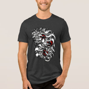 T-shirt En Tri-matière Dynamique Abstrait Red Surréaliste Eyeball Art