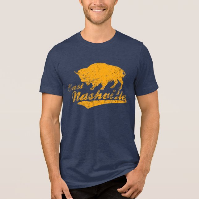 T-SHIRT  EN TRI-MATIÈRE EAST NASH BUFFALO (Recto)