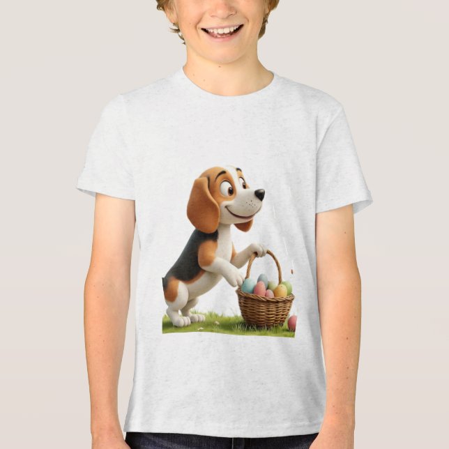 T-shirt En Tri-matière easter beagle (Recto)