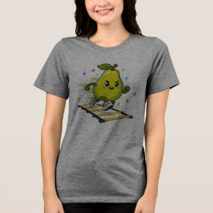 T-shirt En Tri-matière Échelle de travail déterminée pour poire cartoon s