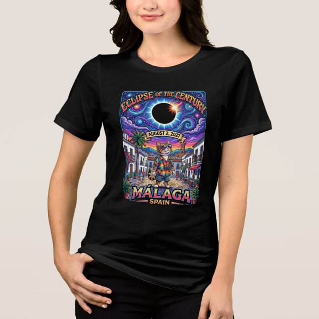 T-shirt En Tri-matière Éclipse du siècle 2027 Malaga Éclipse totale de so (Recto)