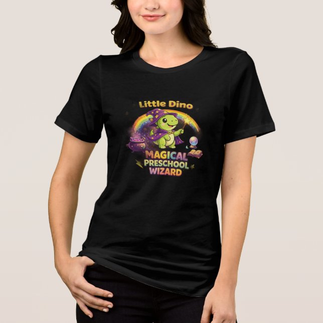 T-shirt En Tri-matière École maternelle Dino Magique – Fantaisie pour enf (Recto)