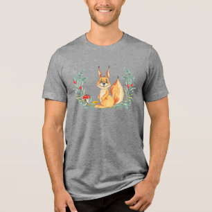 T-shirt En Tri-matière Écureuil à l'aquarelle