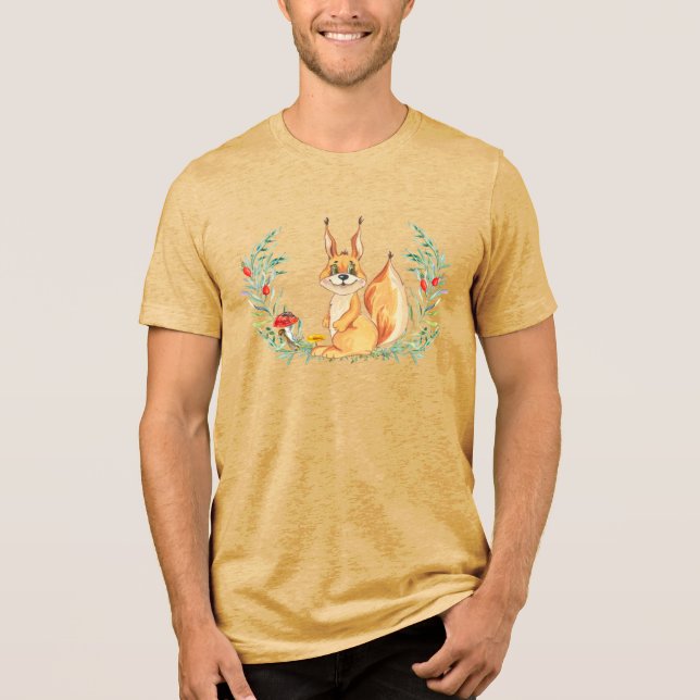 T-shirt En Tri-matière Écureuil aquarelle (Recto)