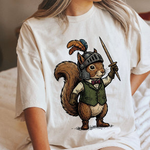 T-shirt En Tri-matière Écureuil Chevalier Tenant une Épée