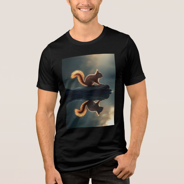 T-shirt En Tri-matière "Écureuil et réflexion" (Recto)