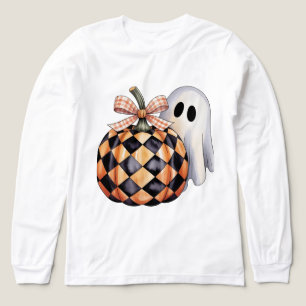 T-shirt En Tri-matière Éffrayant Ghost Peek Halloween T-Shirt, Checkere